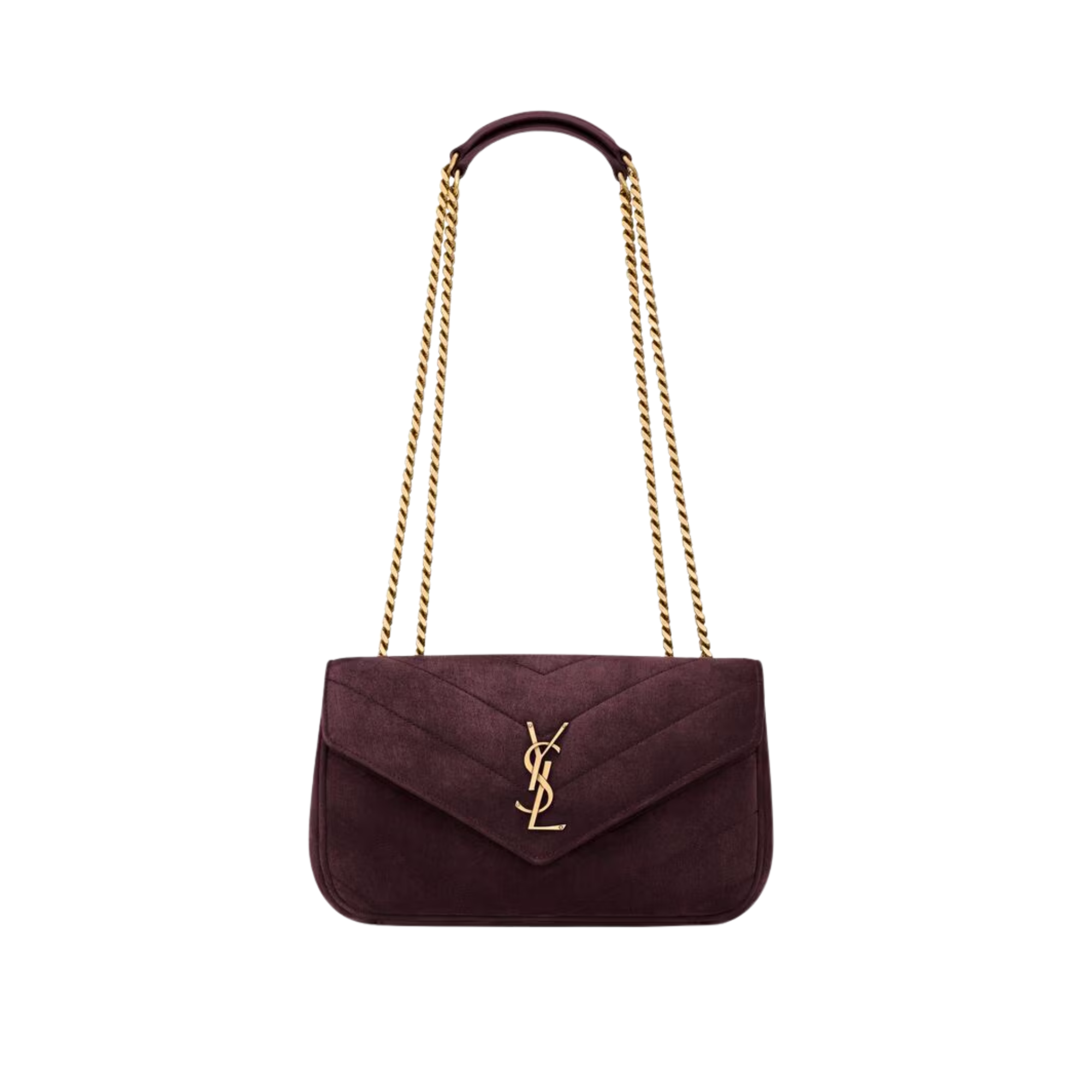 Saint Laurent Loulou Small Smoky Burgundy 24cm/9.4in