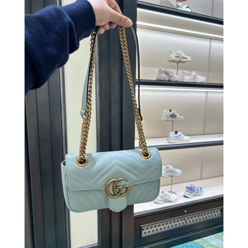 Gucci GG Marmont Matelasse Mini Bag Pale Green