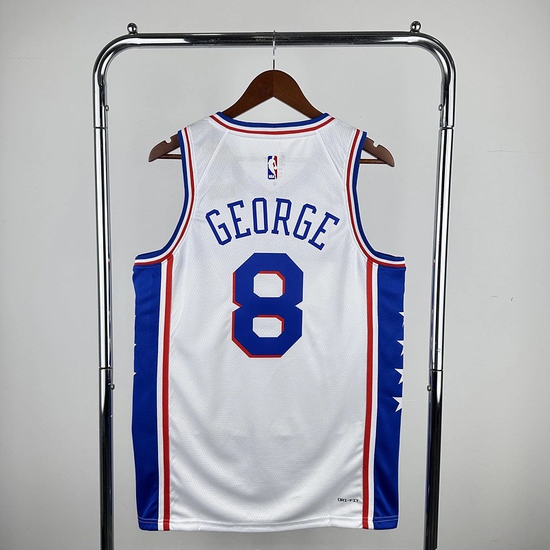 2023 NBA Philadelphia 76ers 8 GEORGE Basketball Jersey