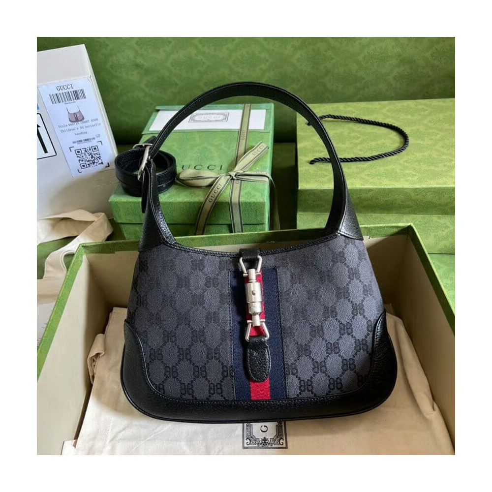 Gucci x Balenciaga Jackie 1961 Small Hobo Bag Black 27.5cm