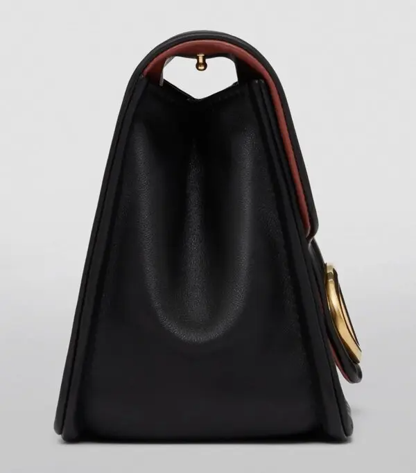 Valentino Garavani VLogo 1960 Nappa Leather Shoulder Bag Black 28Cm