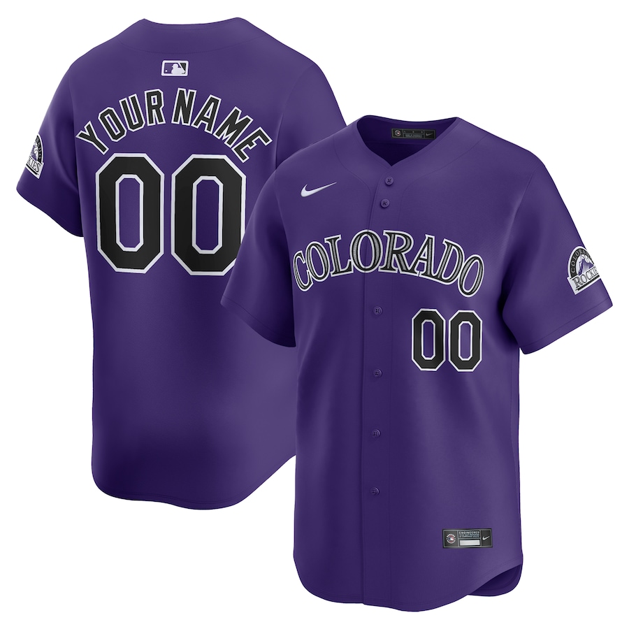 Colorado Rockies Alternate Limited Custom Jersey  Purple