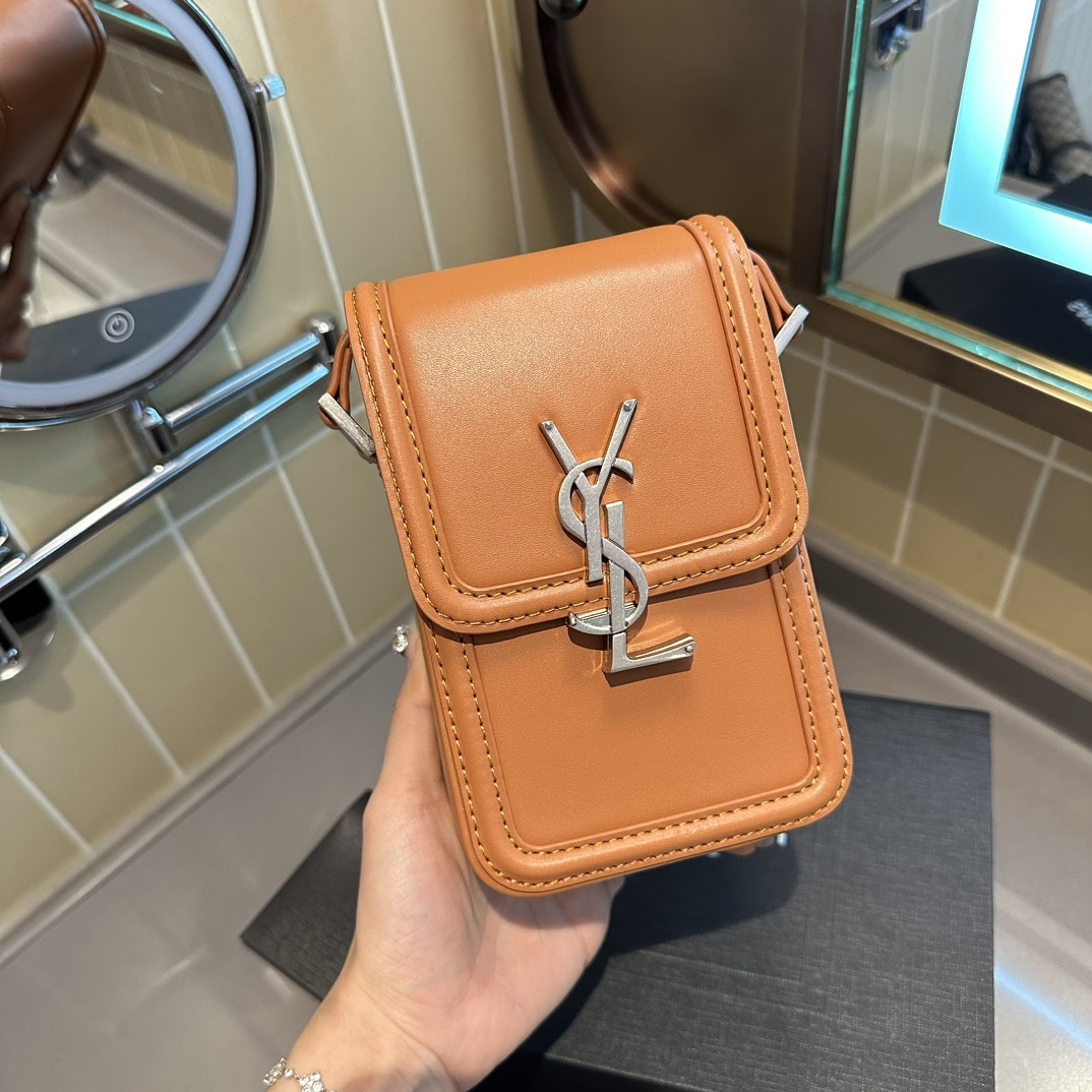 Saint Laurent Solferino Mini Bag In Smooth Leather Fox 11Cm