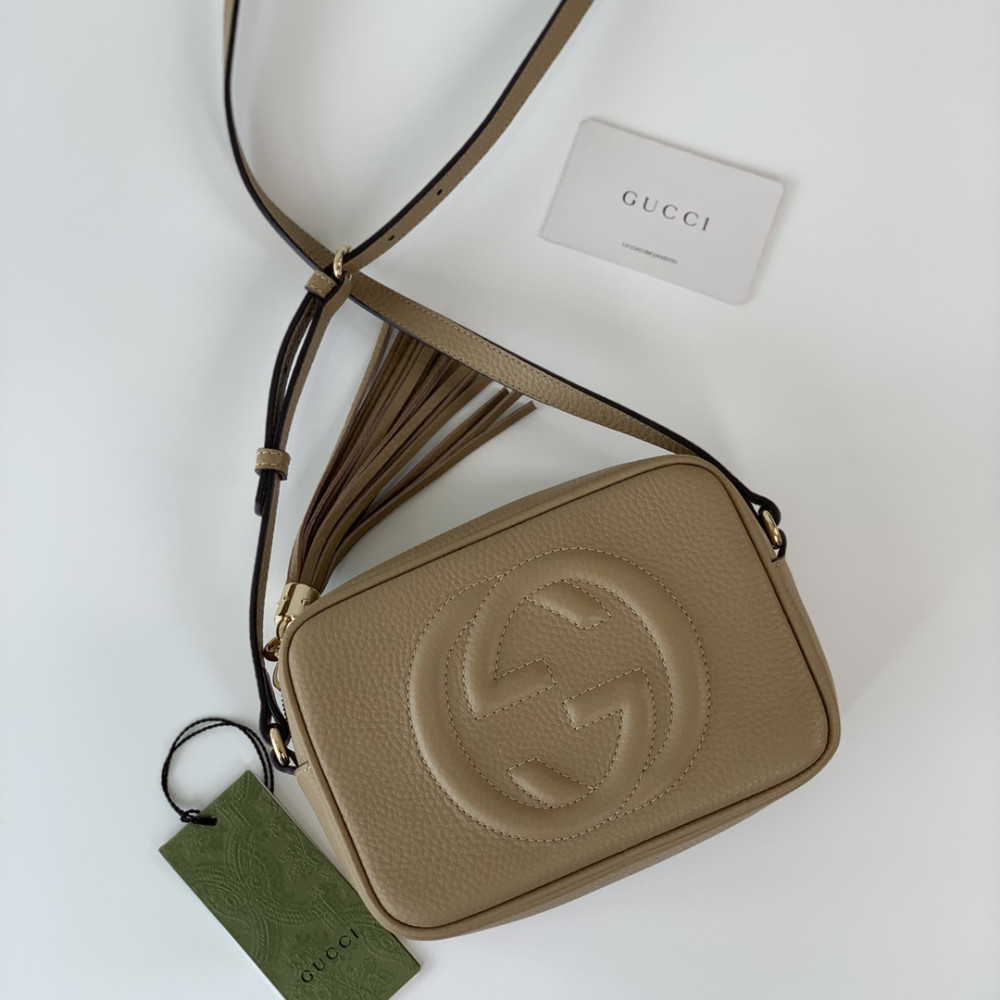 Gucci Soho Small Leather Disco Bag Apricot