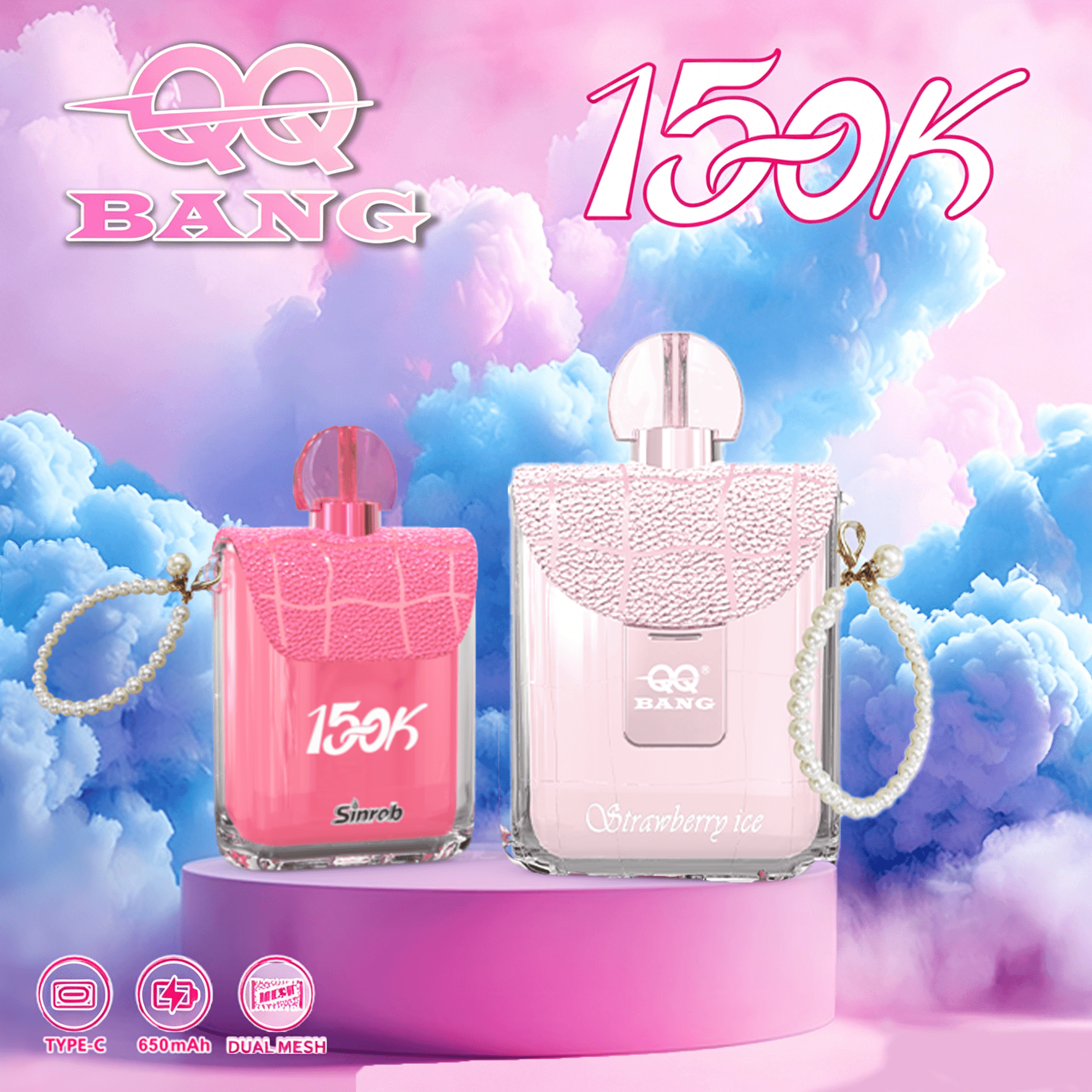 【New Arrive】QQ Bang Perfume 150K Disposable Vape – 150,000 Puffs Single Flavor