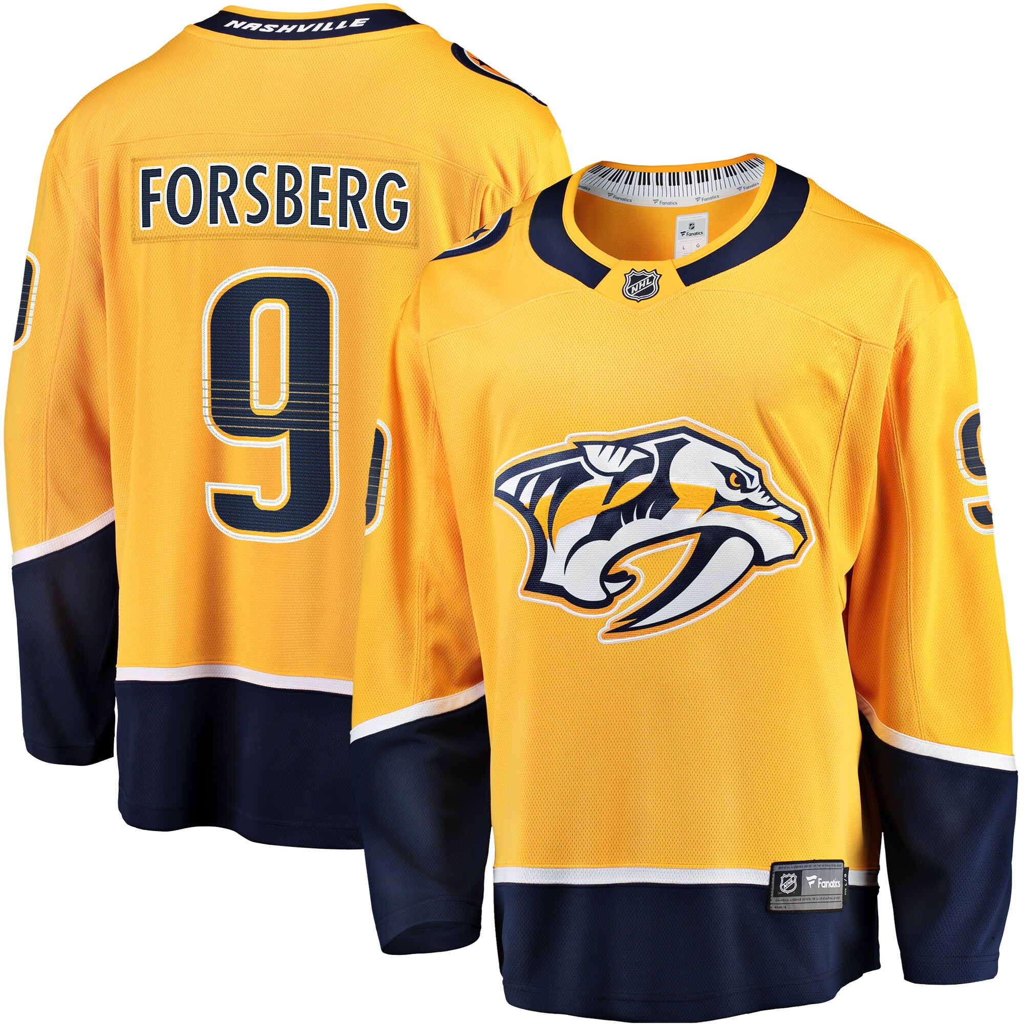 Filip Forsberg Nashville Predators Fanatics Home Breakaway Jersey – Gold