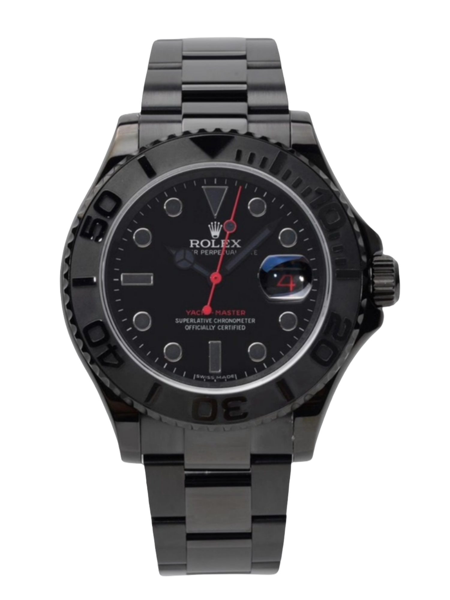 【Super Clone】Rolex Yacht Master Triple Red Titan Black 116622 40MM Men's Watch