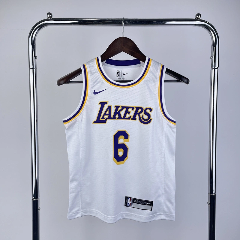 Kids 2023 NBA Lakers 6 JAMES Basketball Jersey