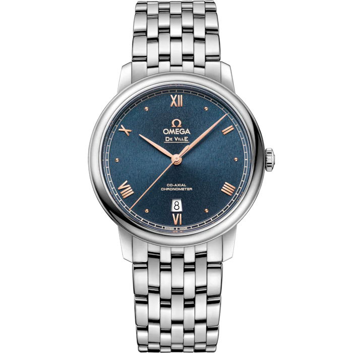 Omega De Ville Prestige 39.5mm Blue Dial Stainless Steel Bracelet 424.10.40.20.03.004