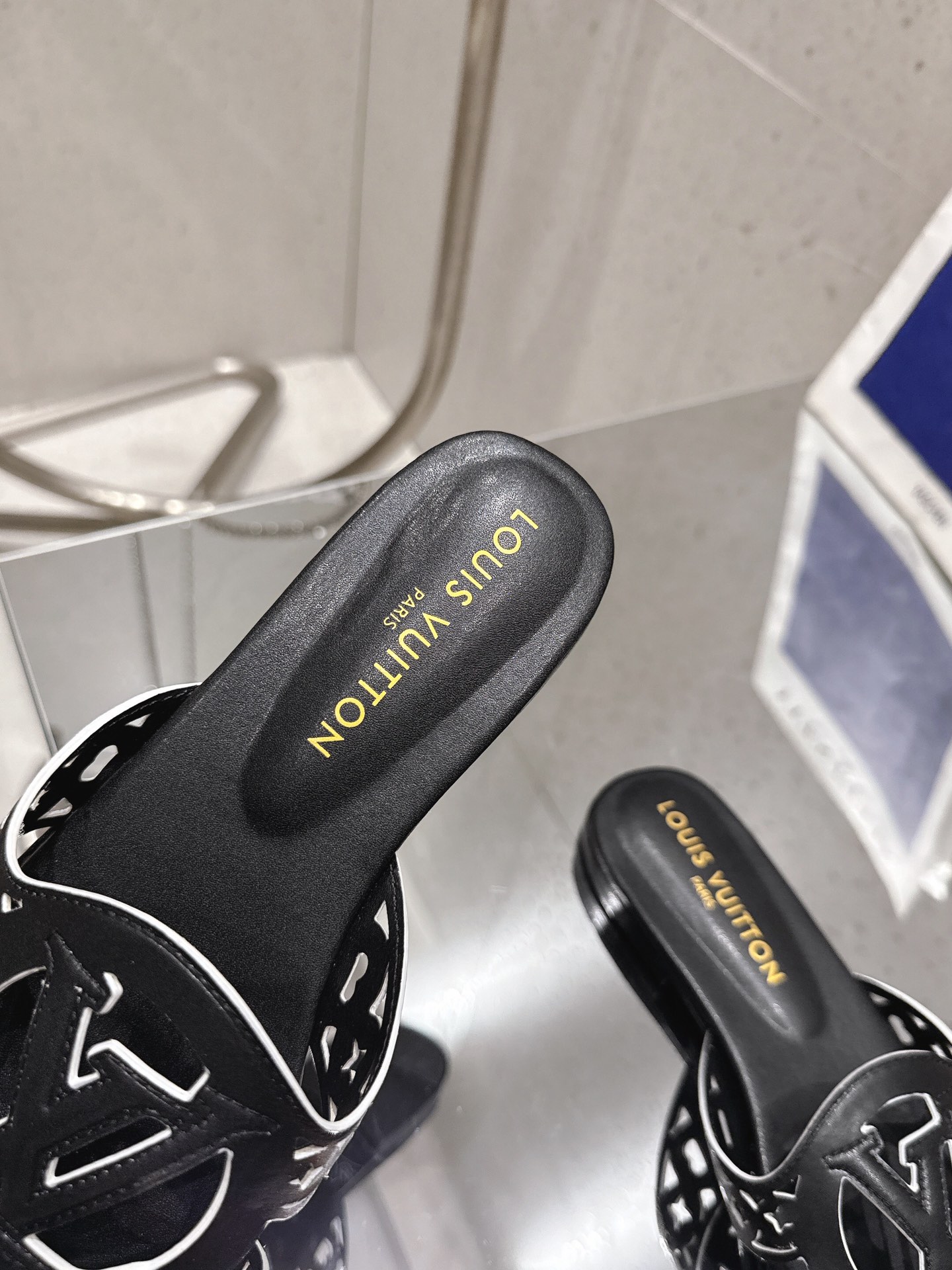 Louis Vuitton LV Isola Flat Mule Black 1AGYOE
