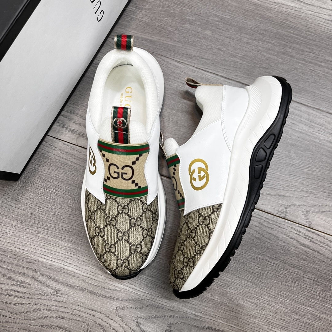 Gucci Sneaker Gg Canvas Beige White