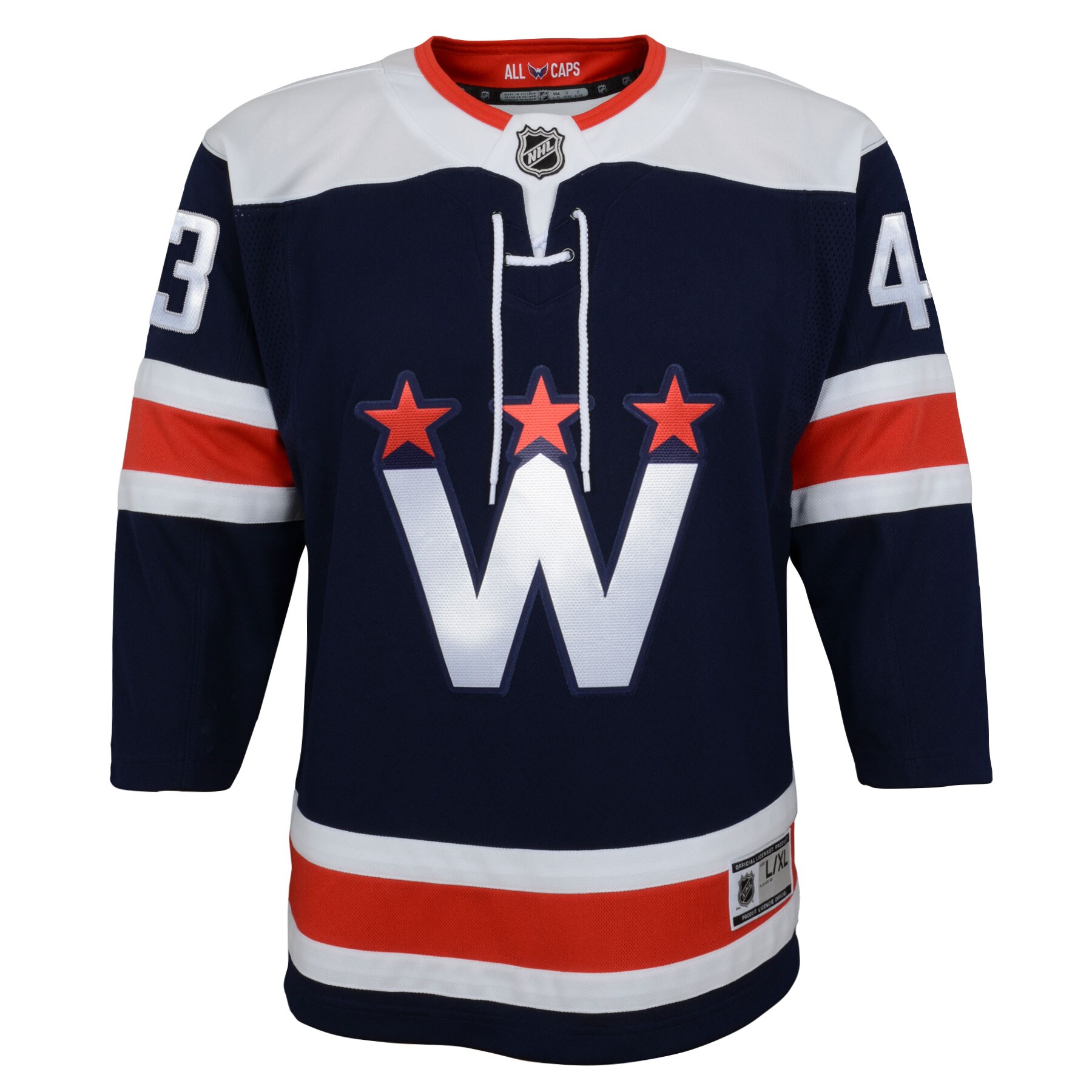 Tom Wilson Washington Capitals Youth 2020/21 Alternate Premier Player Jersey – Navy