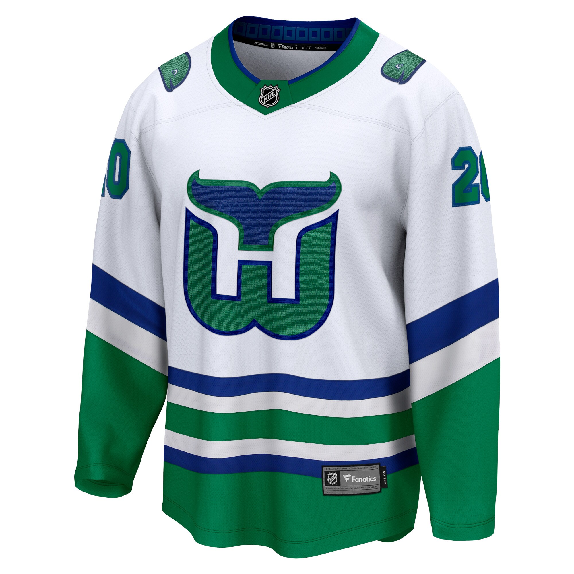 Sebastian Aho Carolina Hurricanes Fanatics Whalers Premier Breakaway Jersey – White