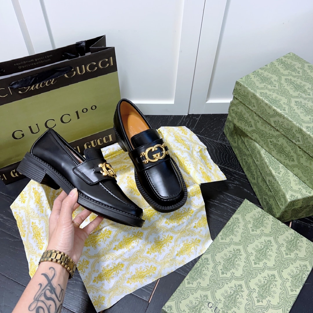 Gucci Womens Loafer With Interlocking G ?701791 10R60 1000