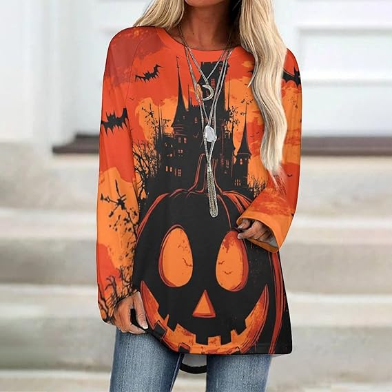 Womens Halloween Crewneck Sweatshirts