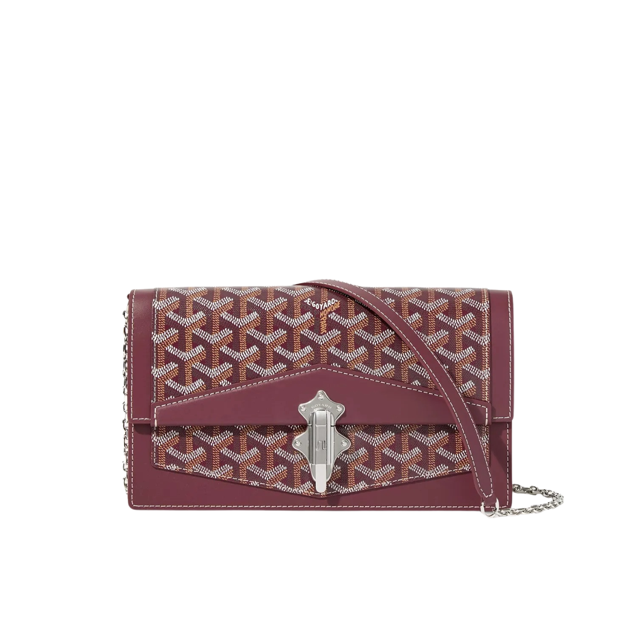 Goyard Duchesse Marie-Caroline Bag 25cm Wine Red Goyardine Canvas And Smooth Calfskin