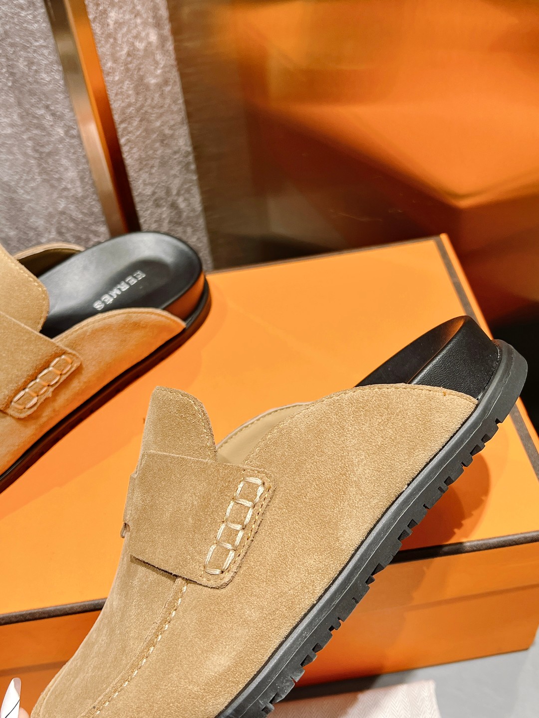 HERMES GO MULE BROWN