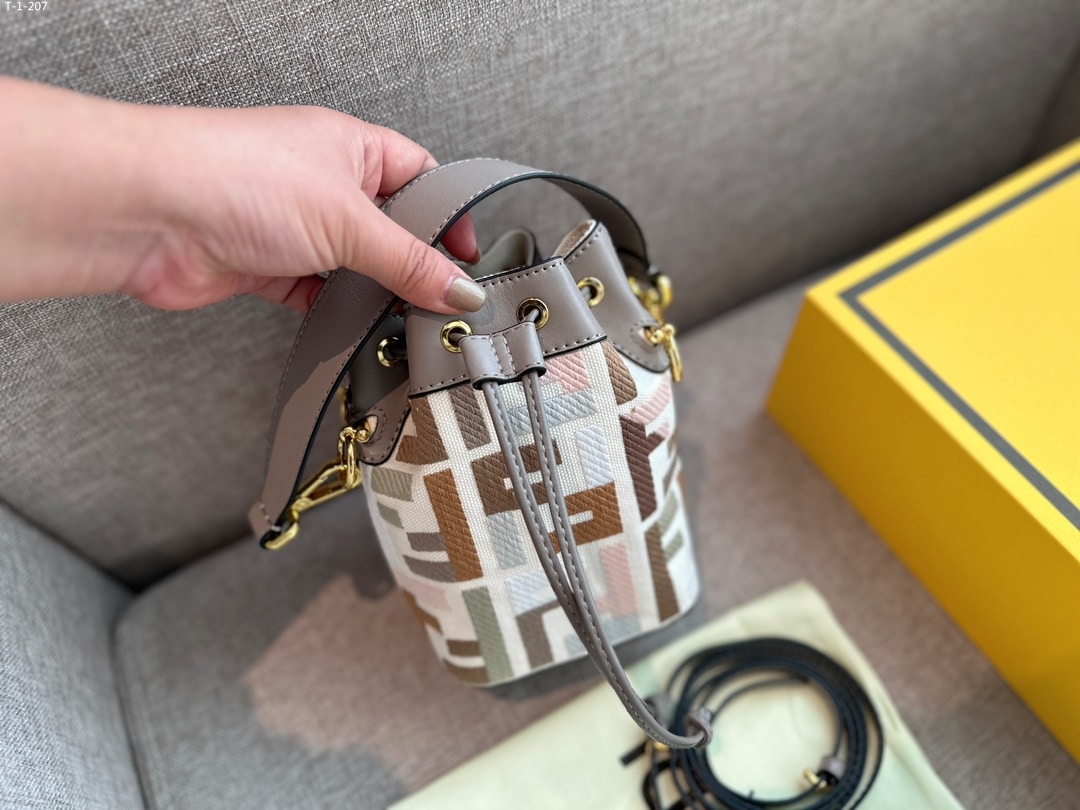 Fendi Mon Tresor Mini Bag Multicolor Canvas 18Cm