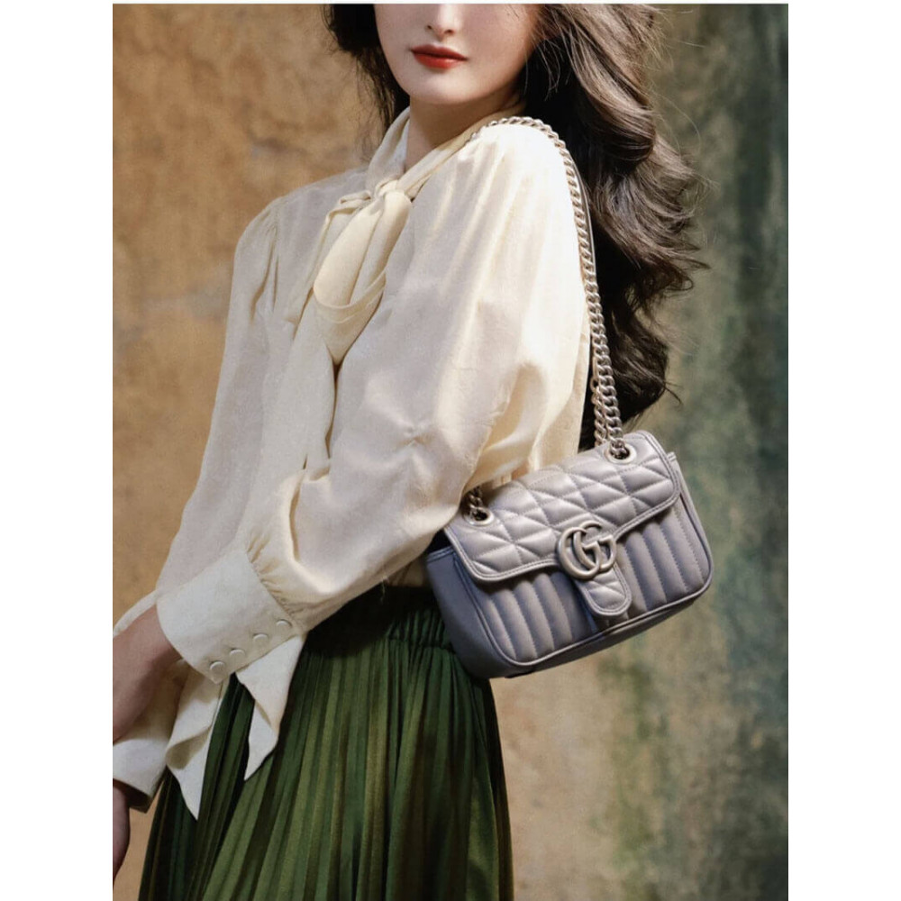 Gucci GG Marmont Mini Shoulder Bag Grey