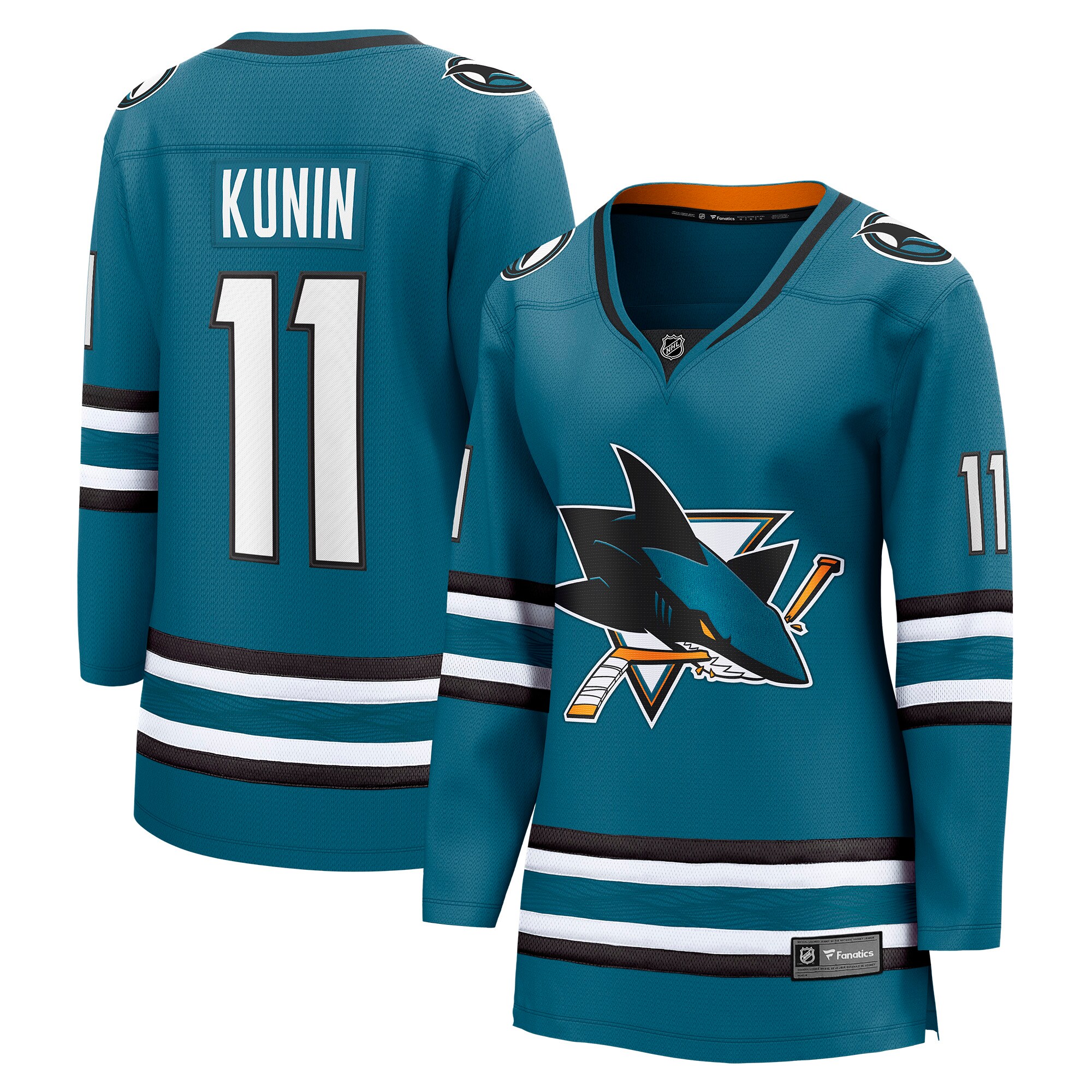 Luke Kunin San Jose Sharks Fanatics Women’s Home Breakaway Player Jersey – Teal