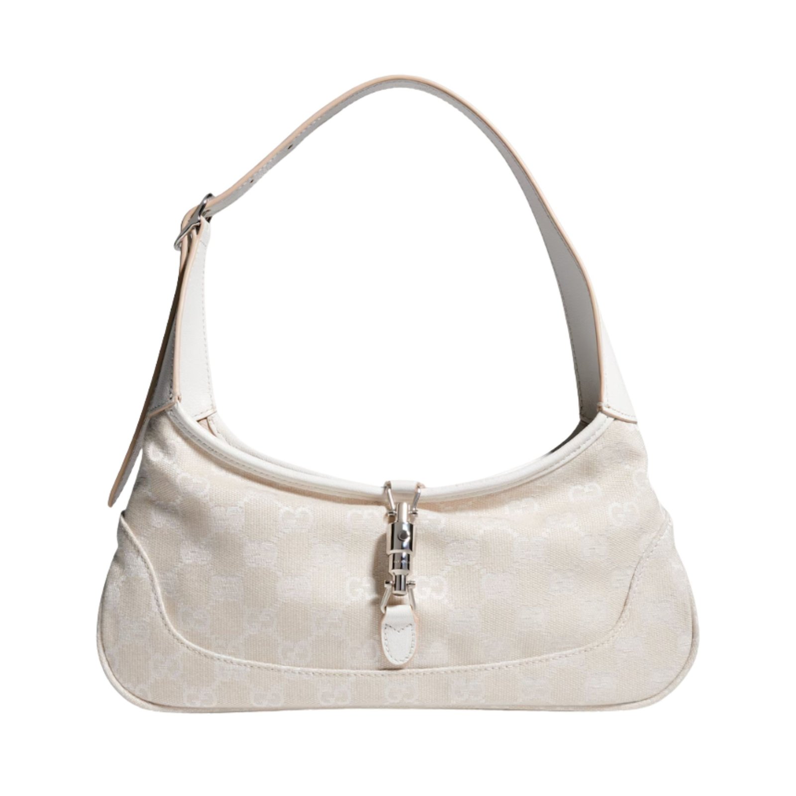 Gucci Jackie Slim Medium Shoulder Bag 27.9cm/11in Ivory GG Canvas 874744