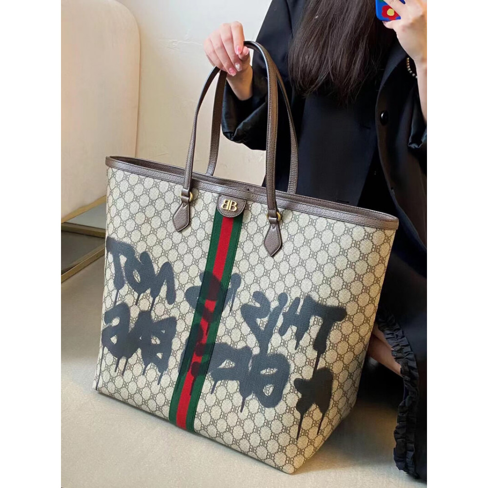 Balenciaga x Gucci Hacker Graffiti Large Tote Bag