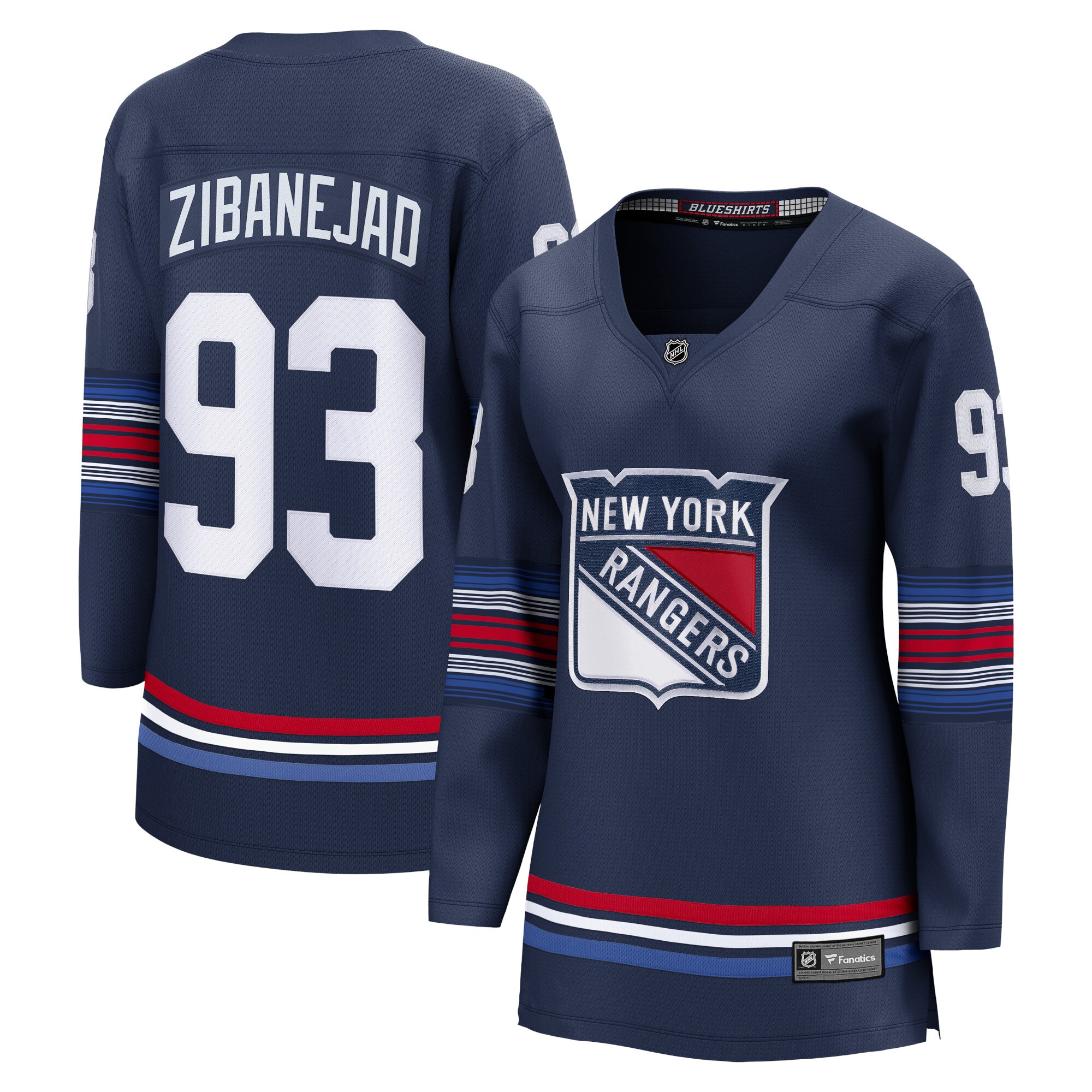 Mika Zibanejad New York Rangers Fanatics Women’s Alternate Premier Breakaway Player Jersey – Navy