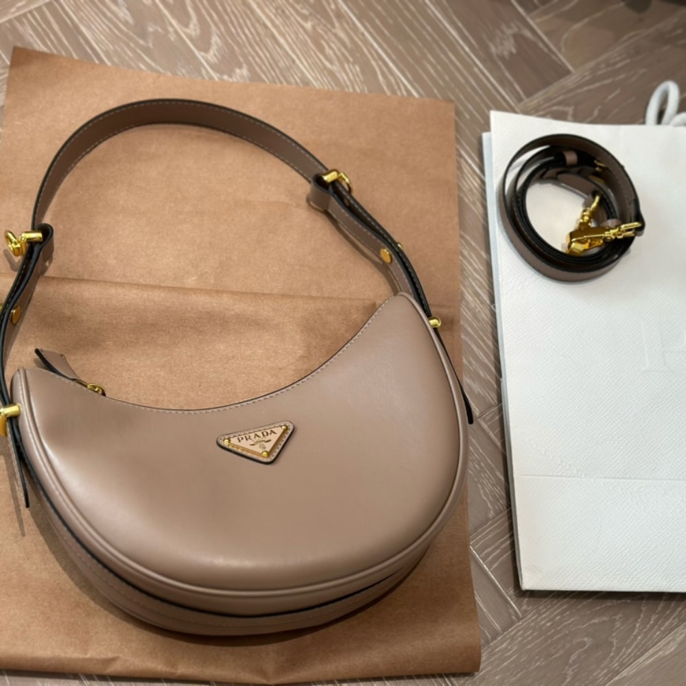 Prada Arqué Small Shoulder Bag Sand 23Cm