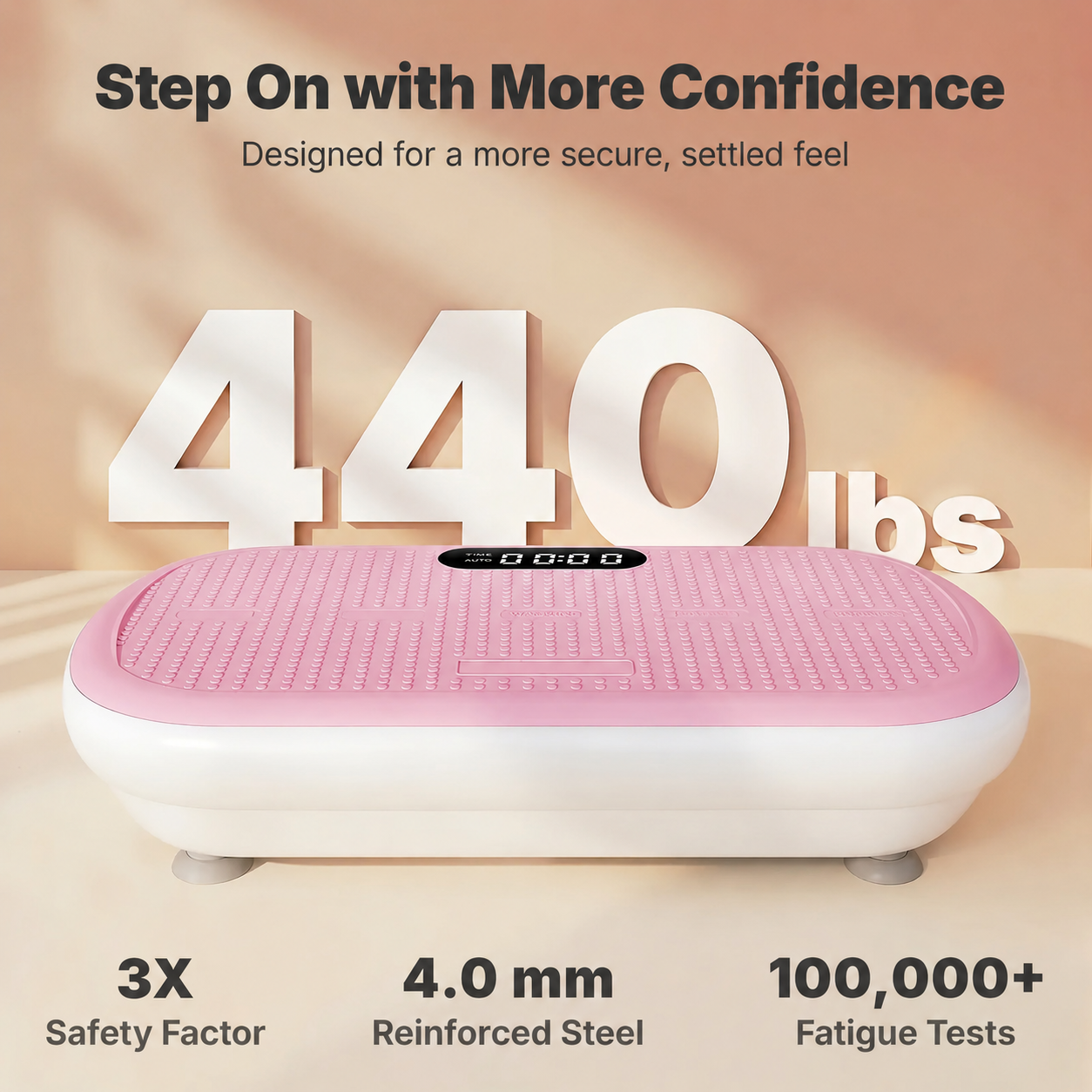 🔥Summer Sale🔥High-Power Vibration Plate Exercise Machine – 440lb Capacity, Remote Control & 4 Workout Modes