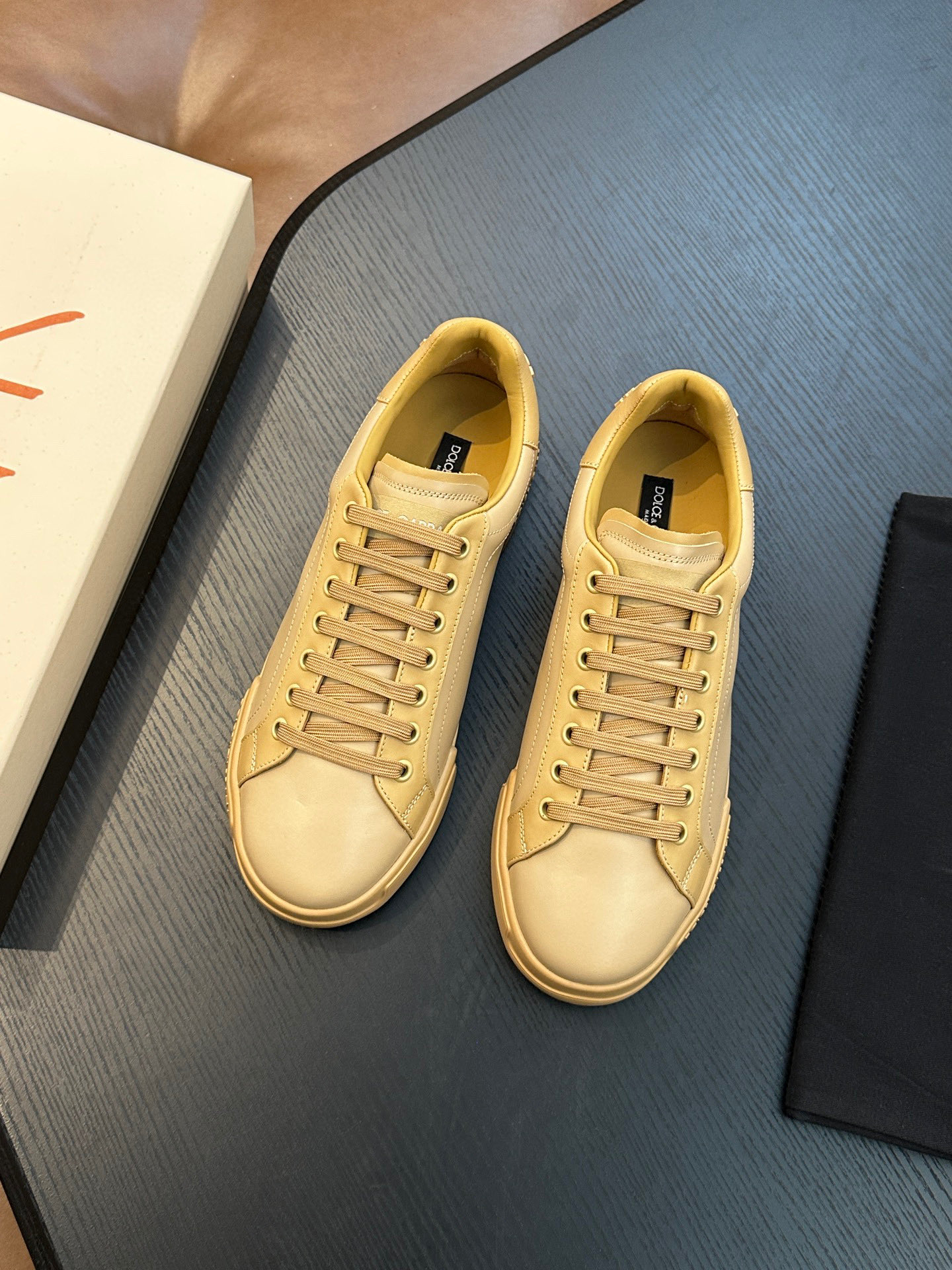 DOLCE & GABBANA Calfskin nappa Portofino sneakers