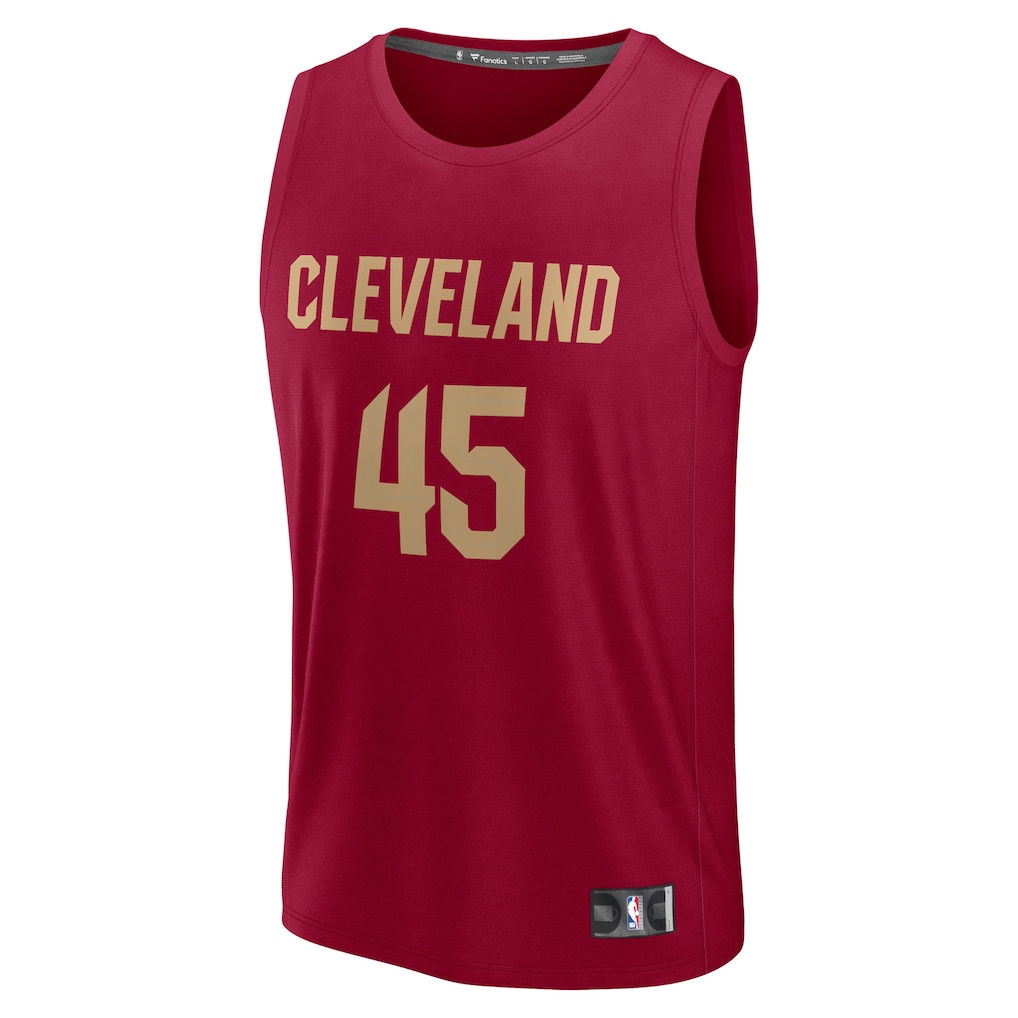 Youth Cleveland Cavaliers Donovan Mitchell Fanatics Wine Fast Break Replica Player Jersey - Icon Edition