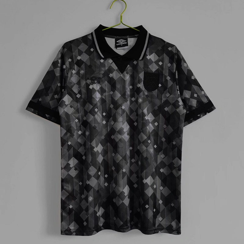 Retro 1990 England black (with Umbro) Football jersey retro