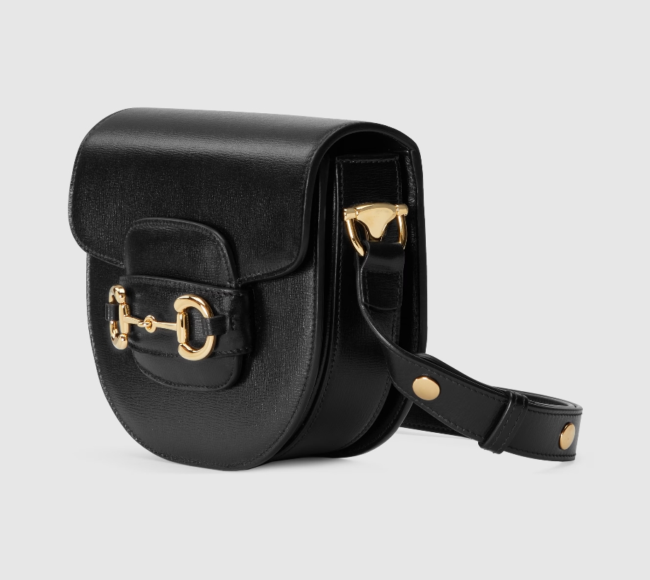 GUCCI HORSEBIT 1955 MINI ROUNDED BAG-Black-760191