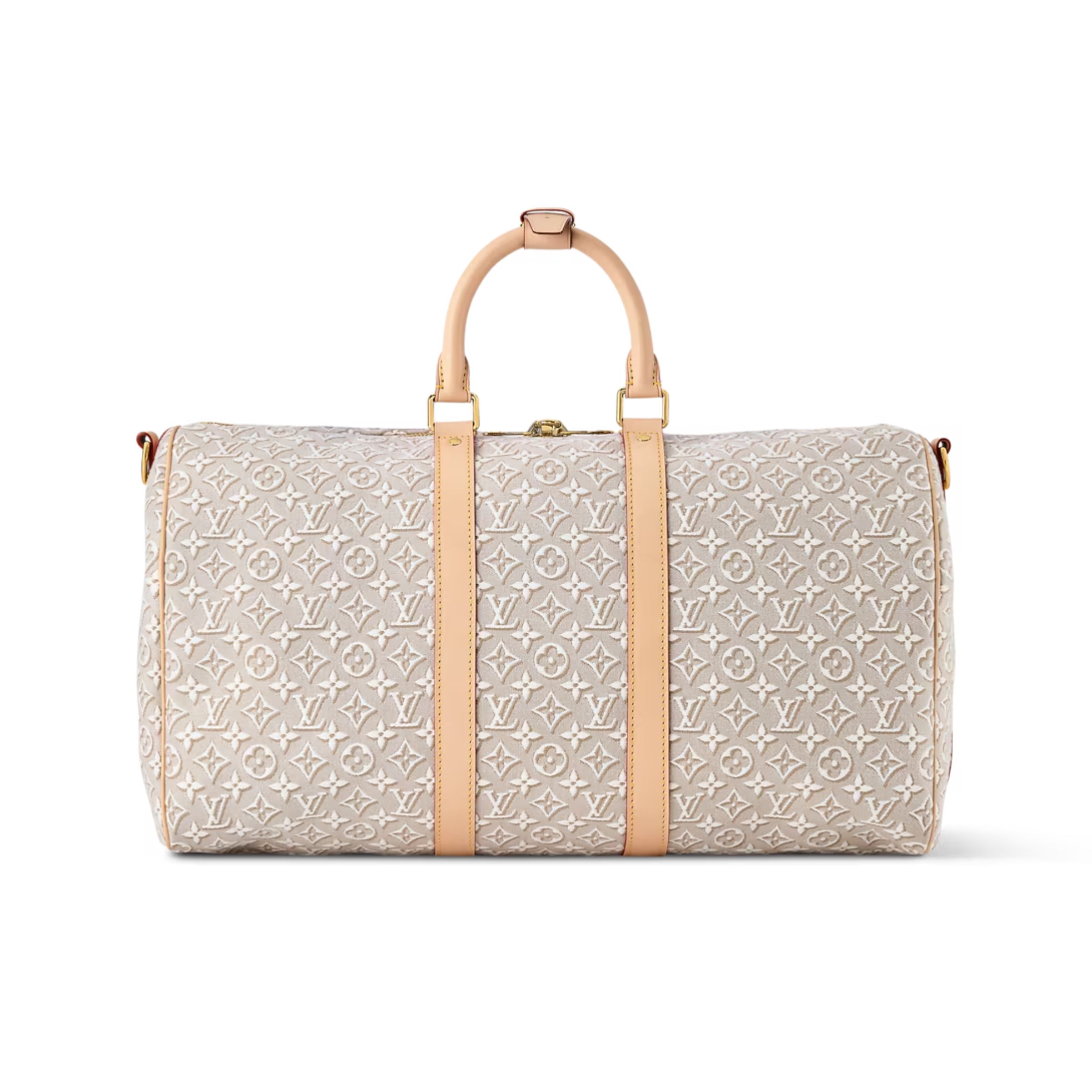 Louis Vuitton Keepall Bandoulière Bag Beige Pepper 45cm M29670