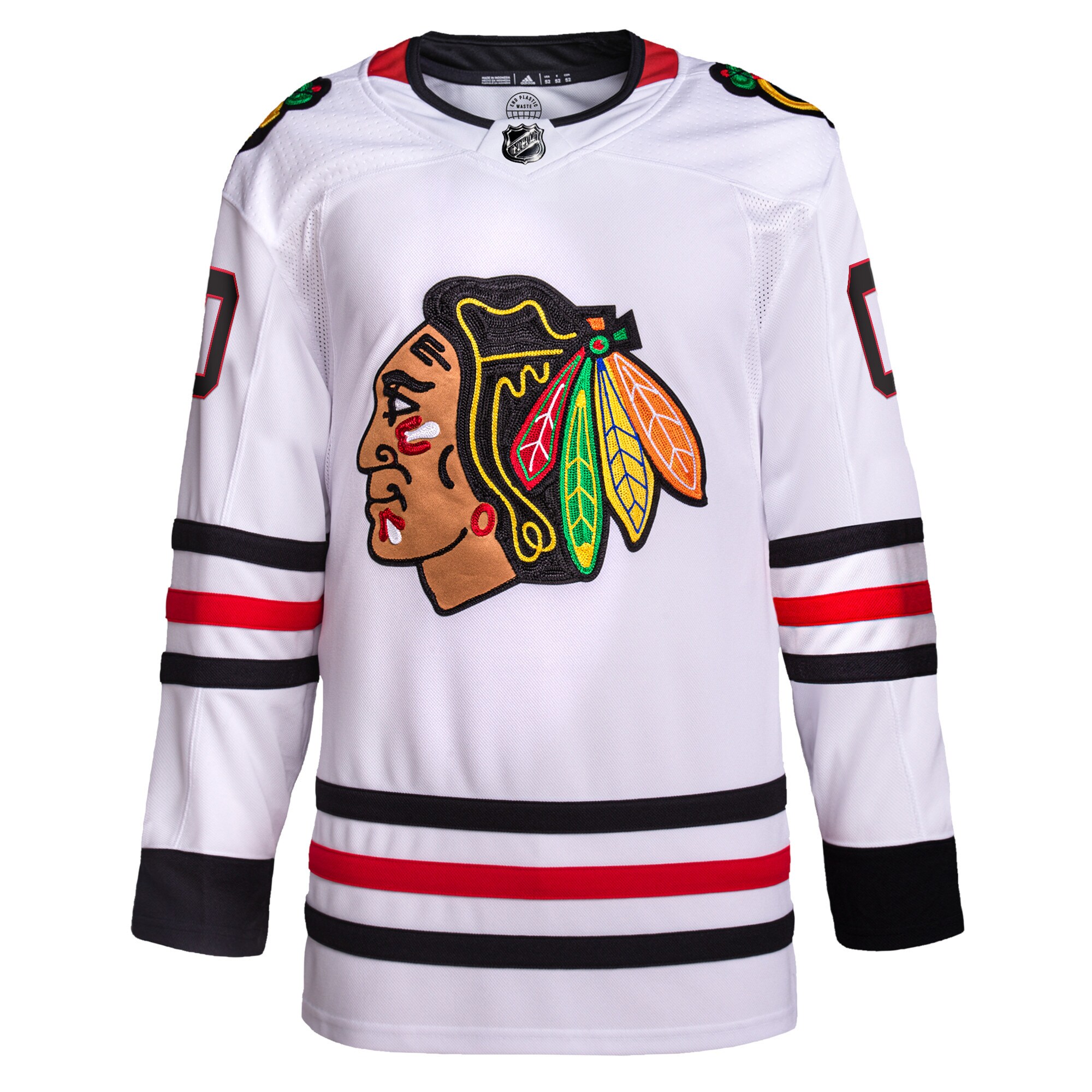 Chicago Blackhawks adidas  Away  Primegreen Authentic Custom Jersey – White