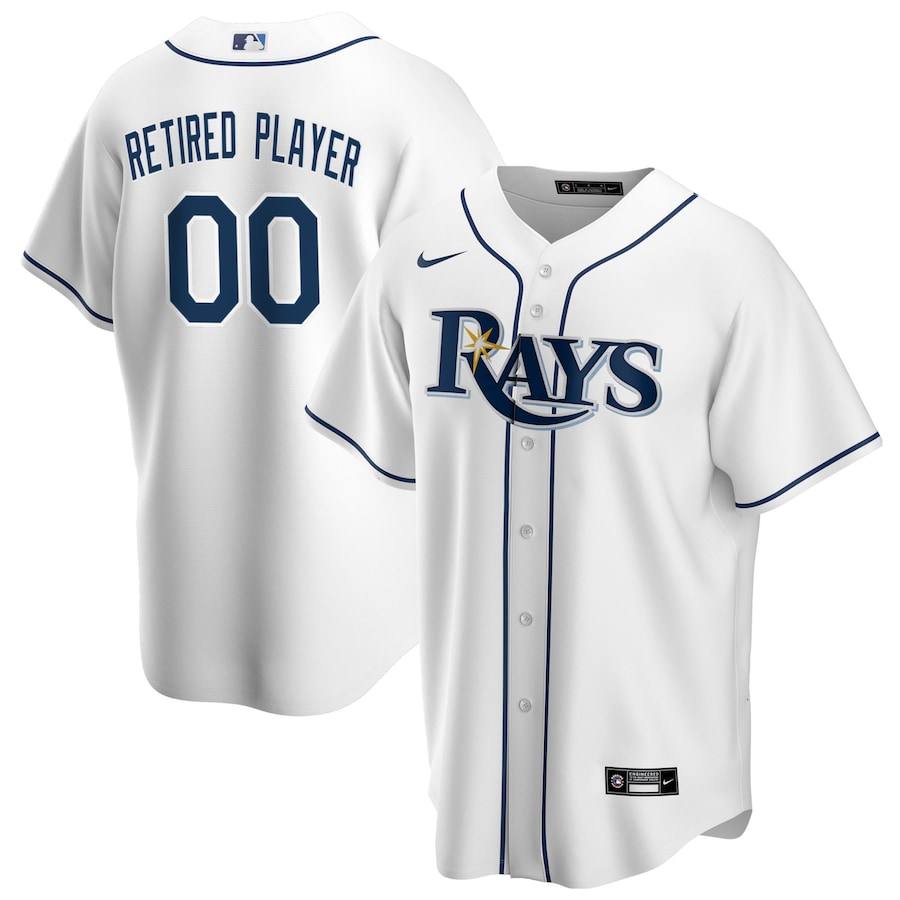 Tampa Bay Rays Home Pick-A-Player Retired Roster Jersey White