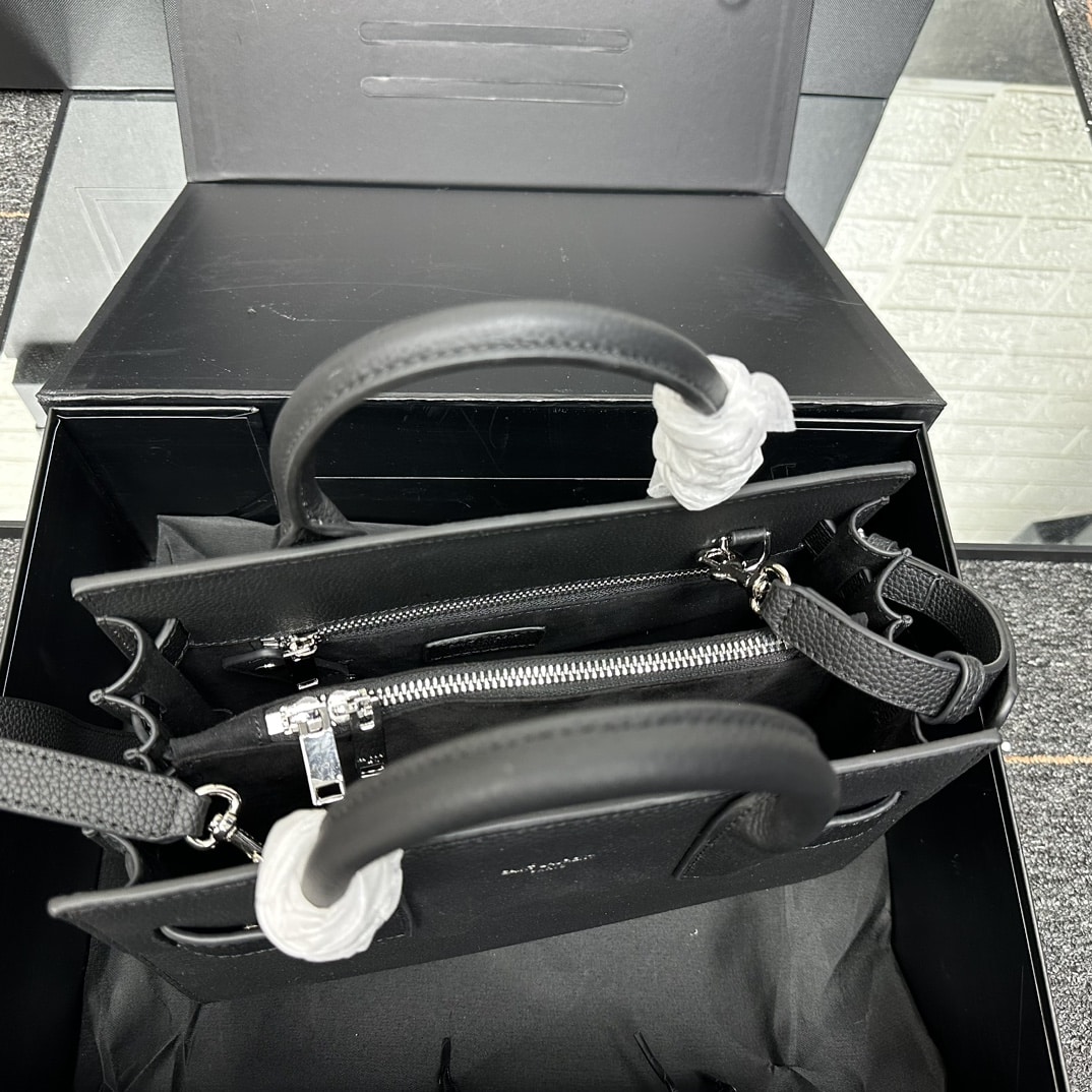 Saint Laurent Sac De Jour Baby In Grained Leather Black 26Cm