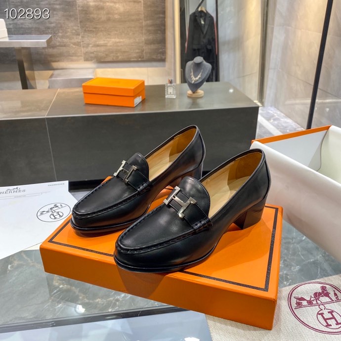 HERMES DAUPHINE 70 LOAFER BLACK