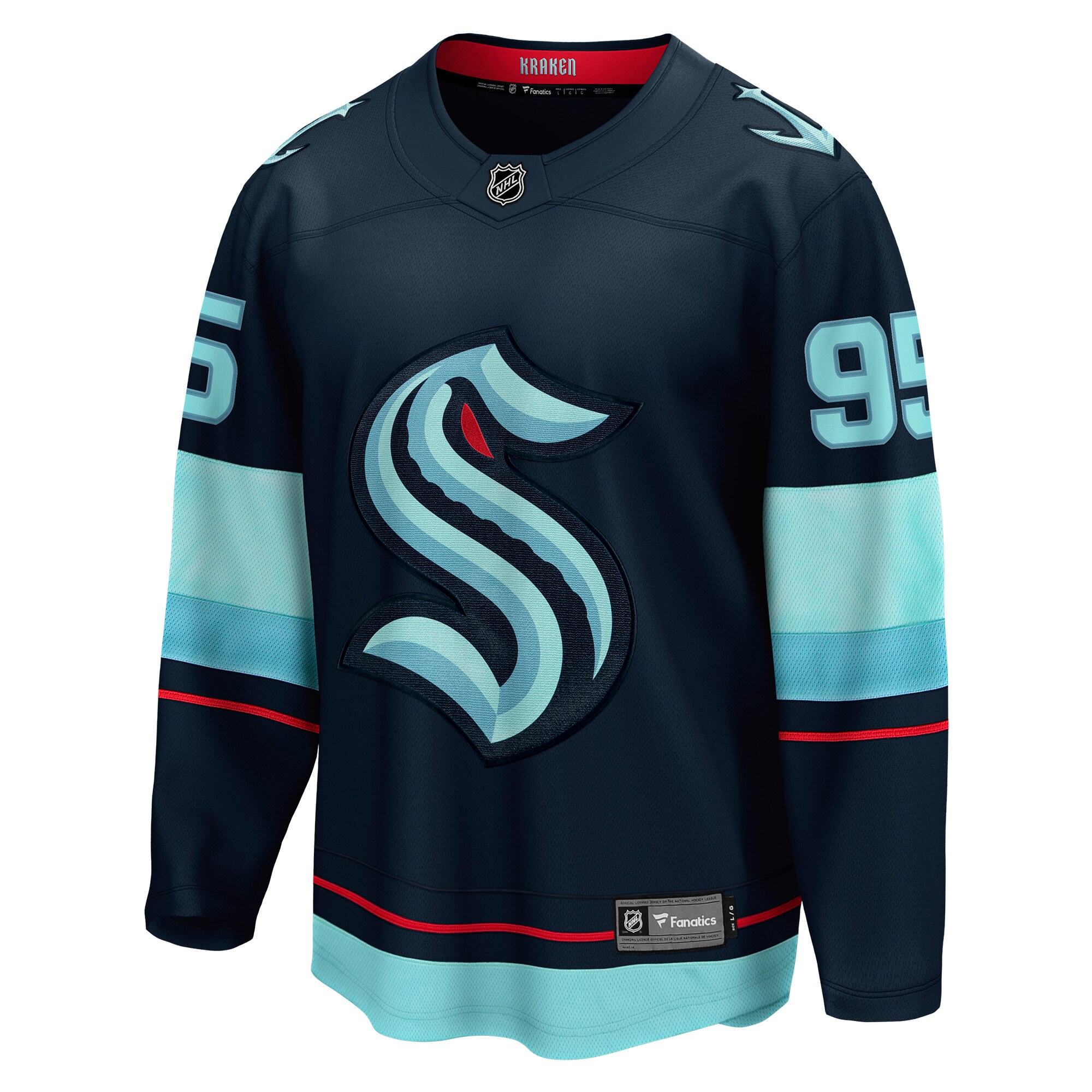 Andre Burakovsky Seattle Kraken Fanatics Home Breakaway Player Jersey – Deep Sea Blue