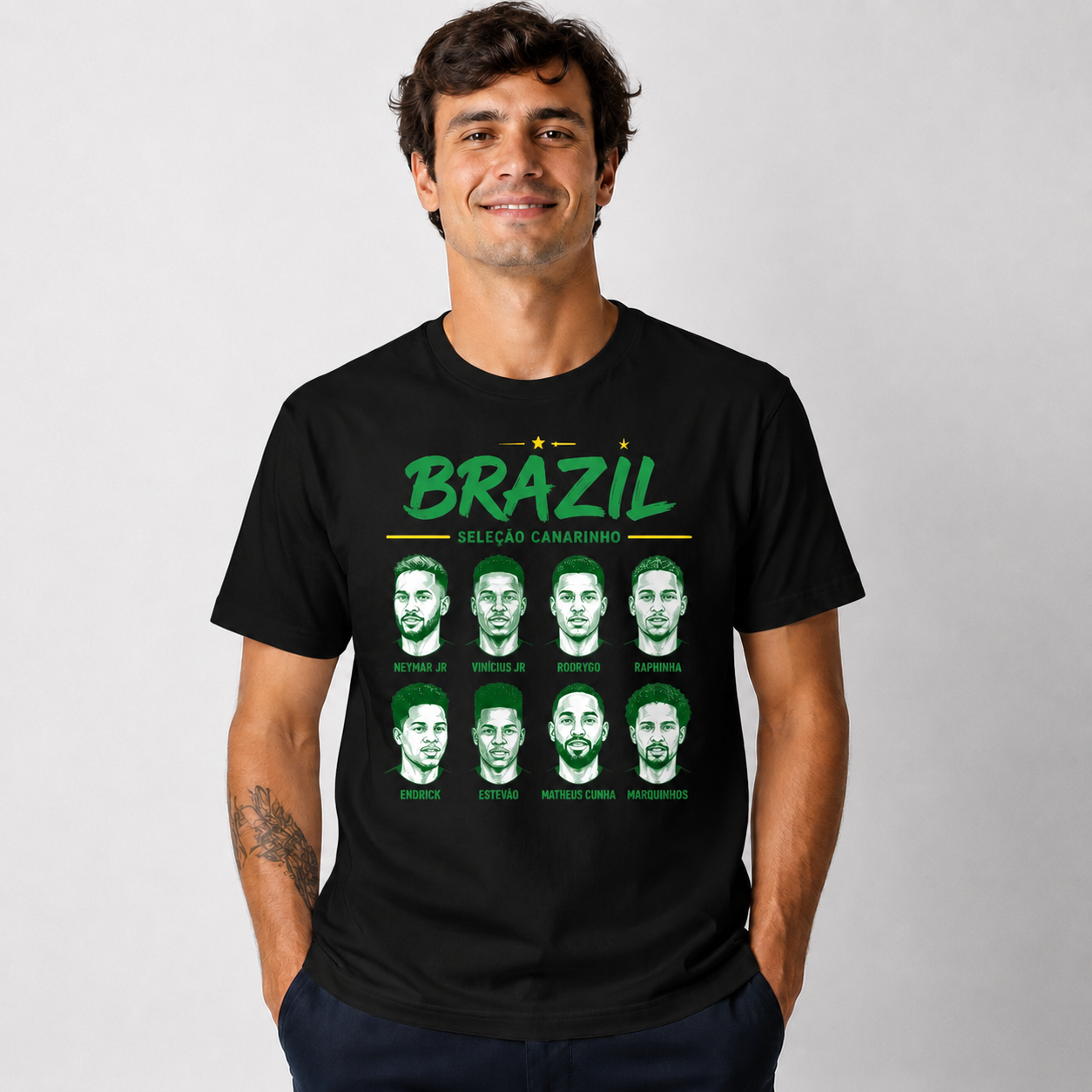 Brazilian Player Pure Cotton T-Shirt – Limited-Time Offer