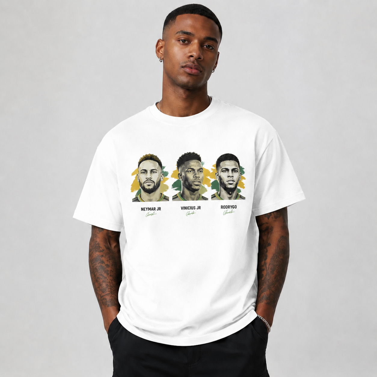 Brazilian Player Pure Cotton T-Shirt – Limited-Time Offer