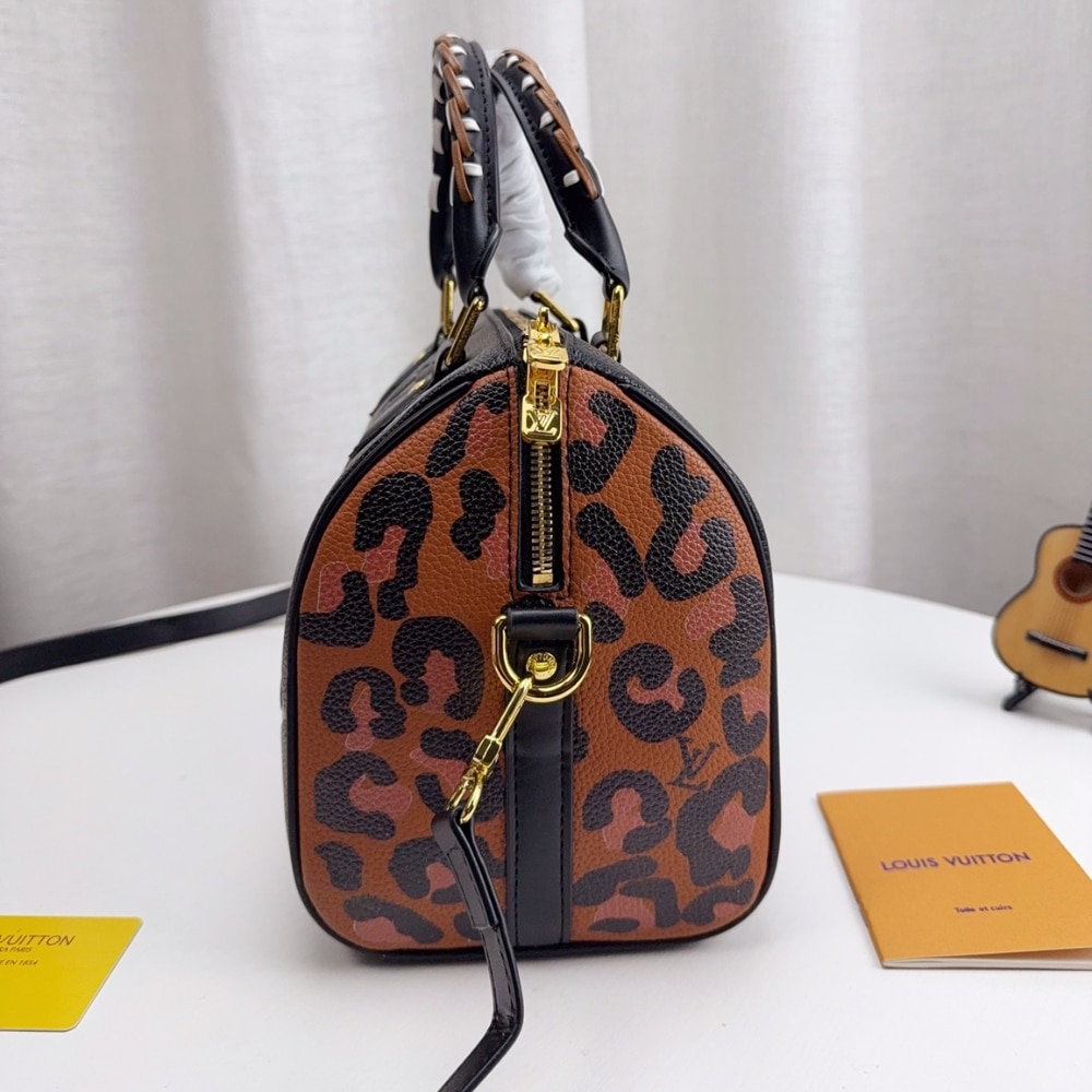 Louis Vuitton Speedy Bandouliere Bag Wild At Heart Monogram Empreinte Giant Black 26cm