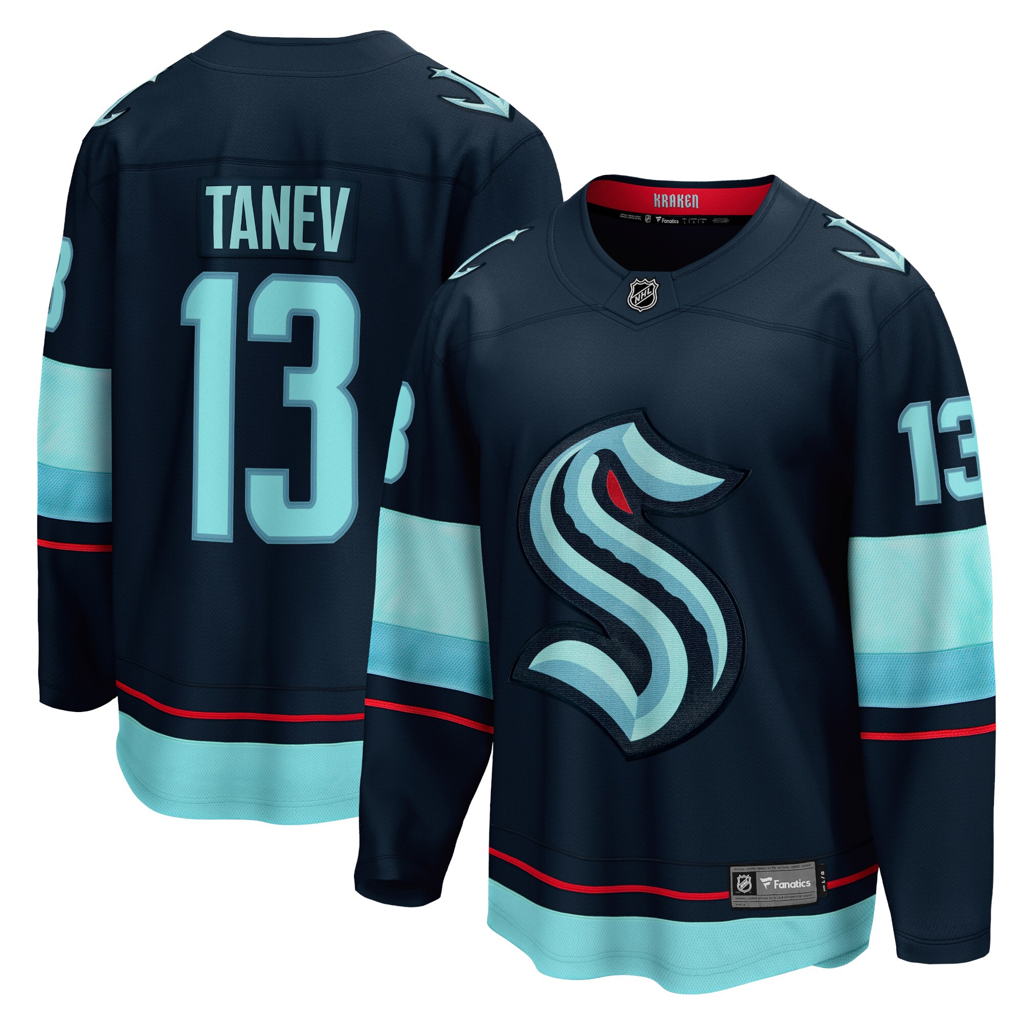 Brandon Tanev Seattle Kraken Fanatics Home Breakaway Player Jersey – Navy
