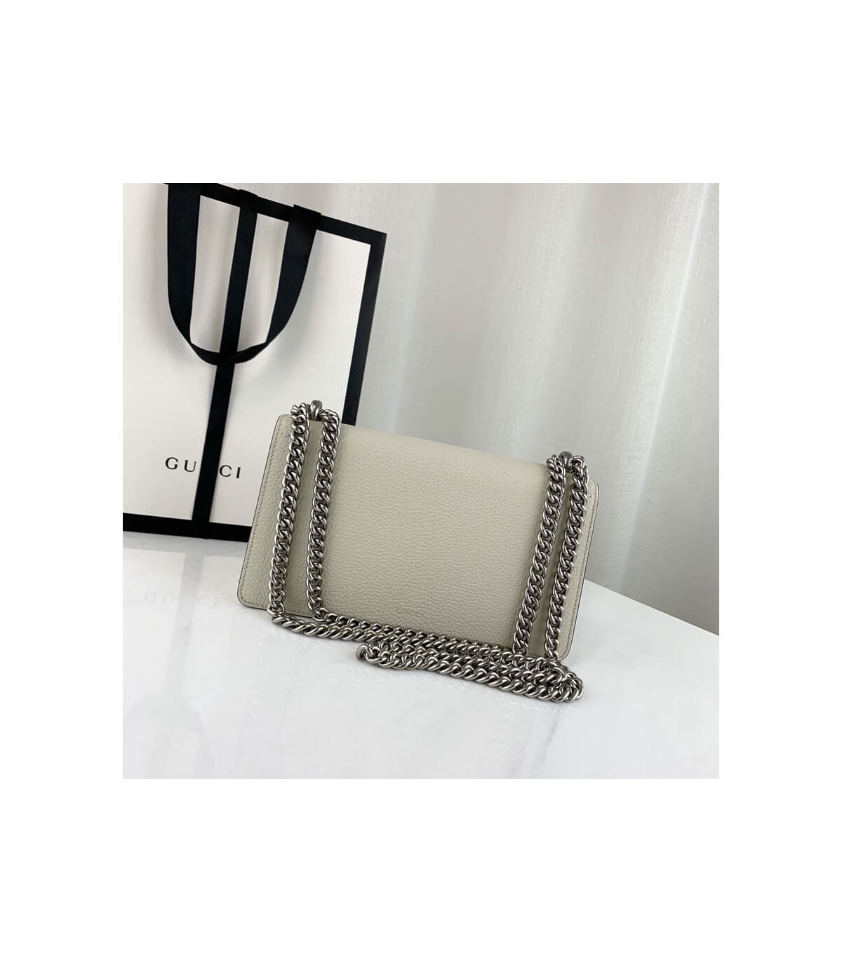 Gucci Dionysus Small Shoulder Bag in White Leather