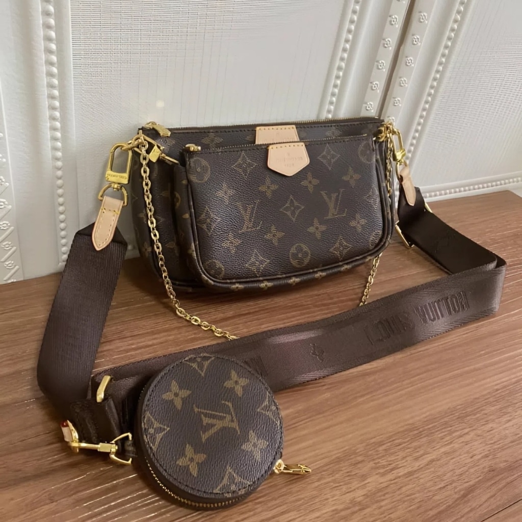 Louis Vuitton Multi Pochette Accessoires Monogram Canvas Brown 24Cm