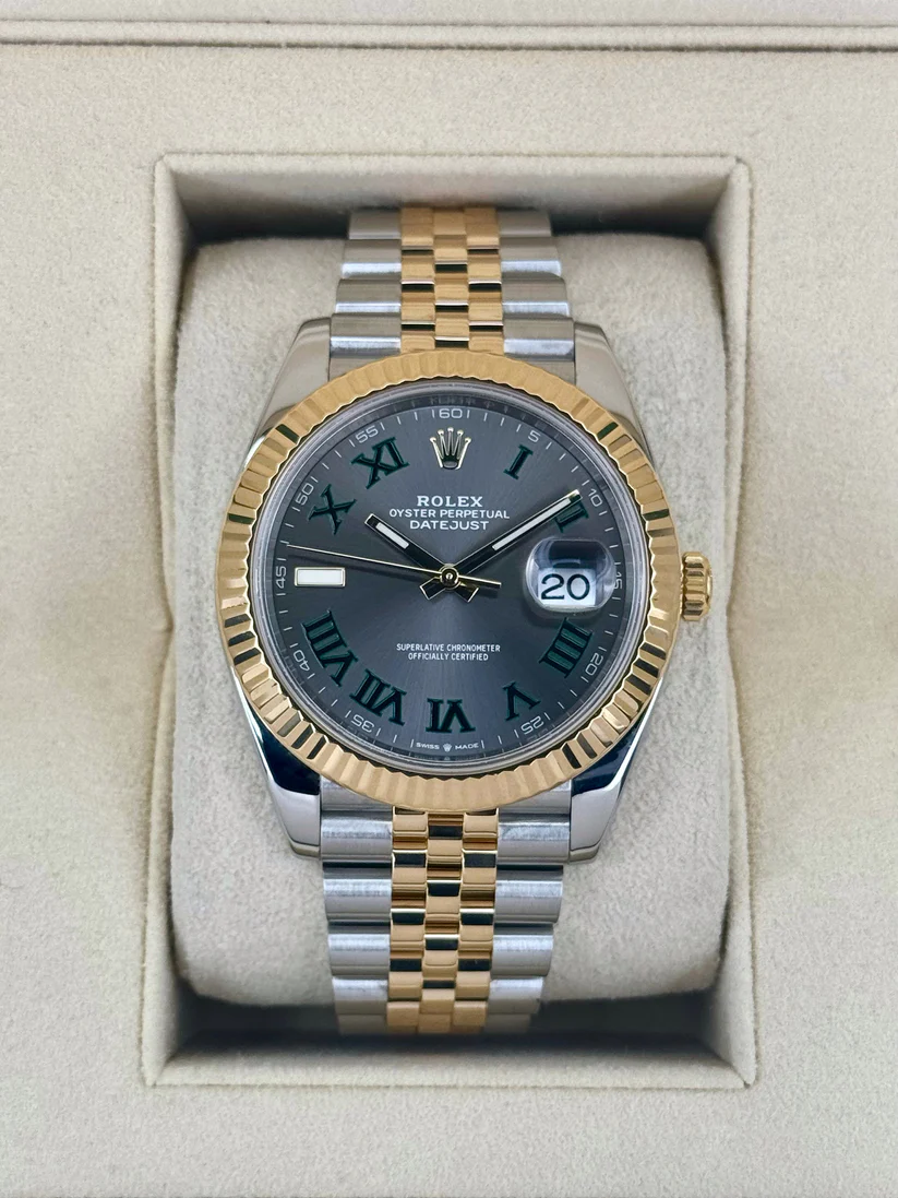 【Super Clone】RLX  Datejust 41mm Two-Tone Yellow Gold Fluted Bezel 