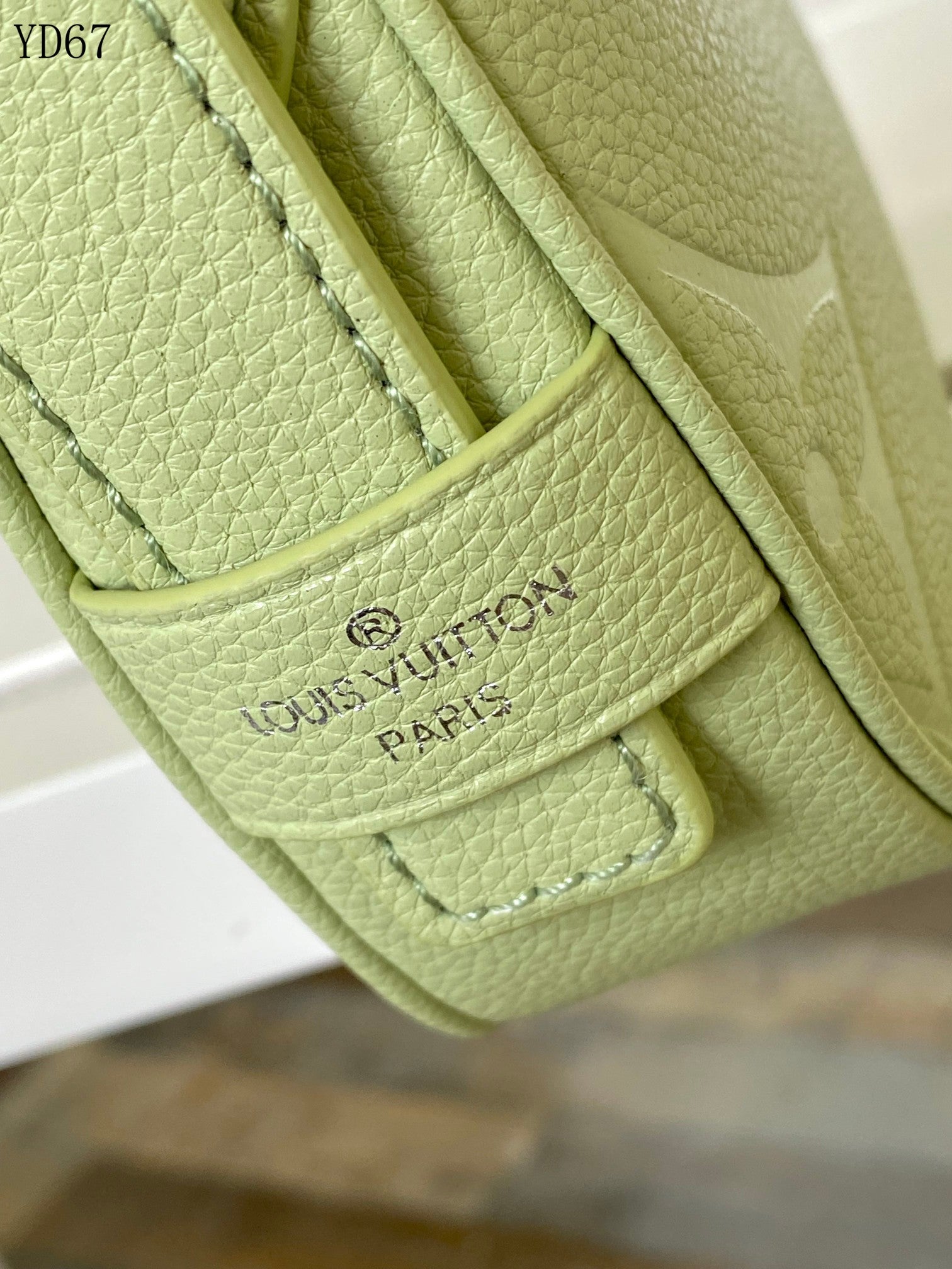 Louis Vuitton Monogram Empreinte Green Shoulder Bag 20Cm M82391
