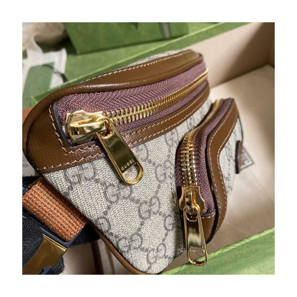 Gucci Belt Bag with Interlocking G in Brown GG Supreme