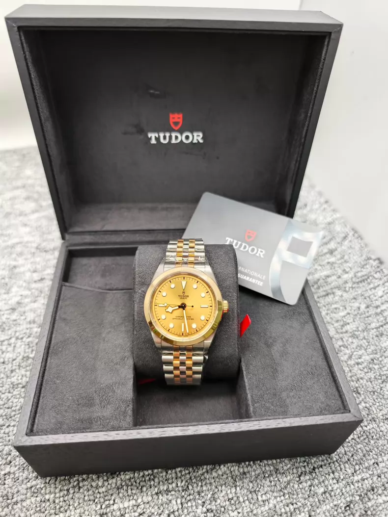 TUDOR Black Bay One S&G Champagne Dial Steel and Gold Bracelet Watch 41mm