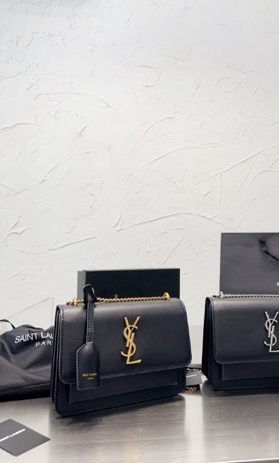 Saint Laurent Sunset Medium Chain Bag In Smooth Leather 22Cm